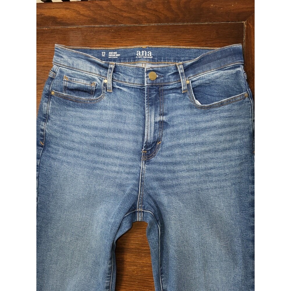 a.n.a JCPenney High Rise Vintage Bootcut Jeans Size 12 3B32D3 Stretch 32x32 - Picture 3 of 6